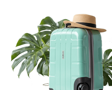 Travel backpack with a Cheekey keyring